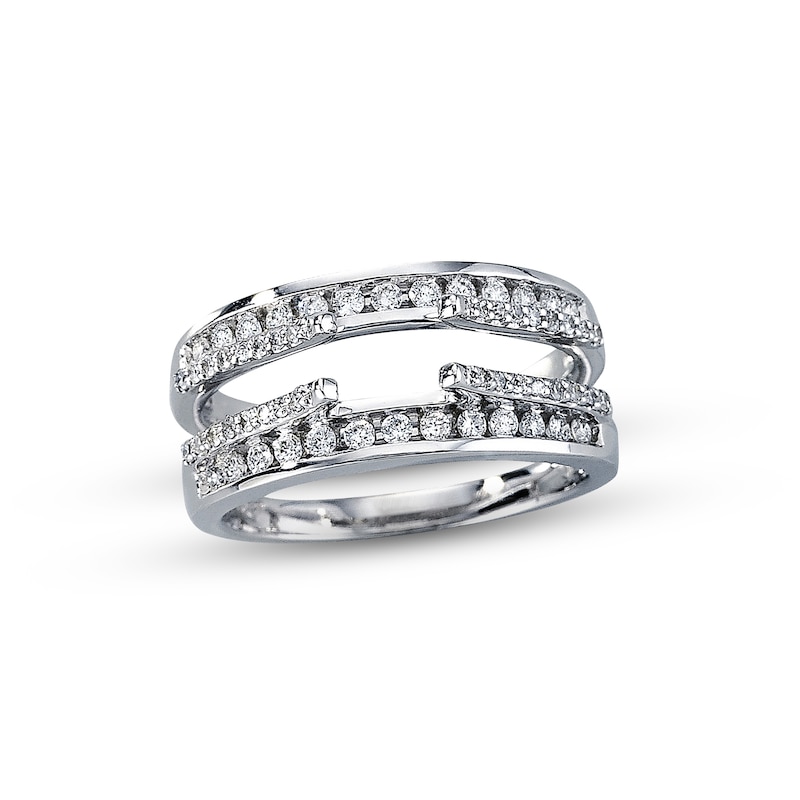 Diamond Wrap Ring 1/2 ct tw Round-cut White Gold Plated