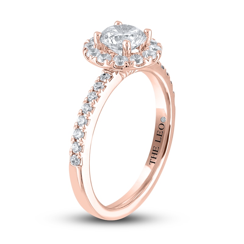 THE LEO Diamond Engagement Ring 1-1/8 ct tw Round-cut Rose Gold Plated