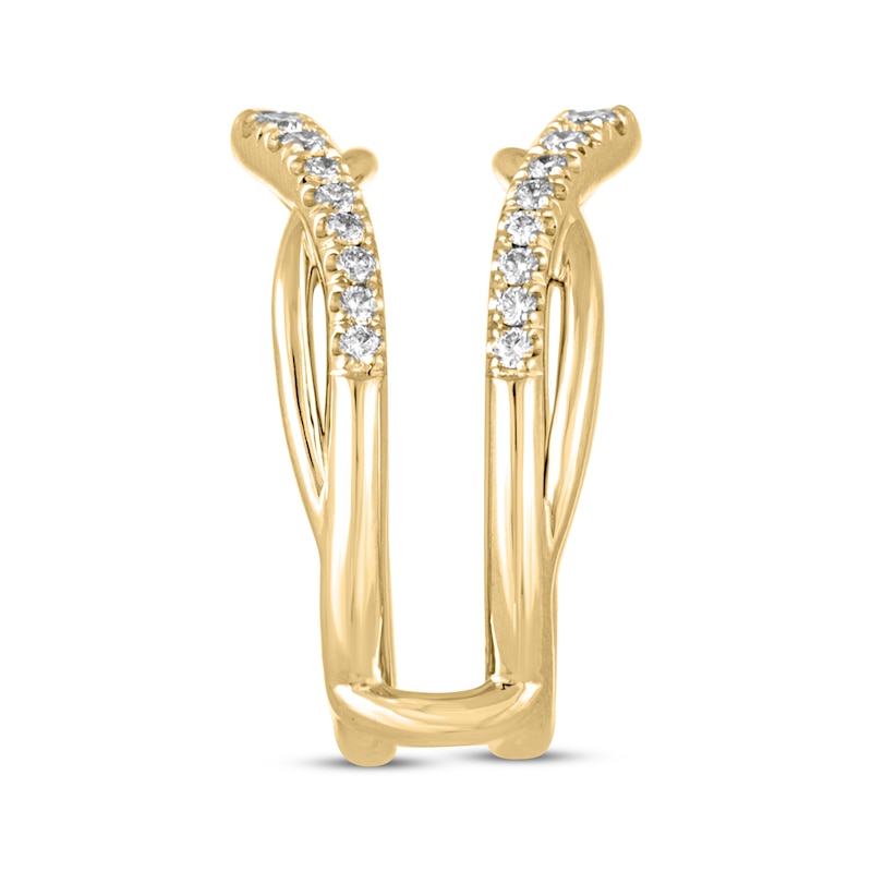 THE LEO Diamond Enhancer Ring 3/4 ct tw Round-cut Yellow Gold Plated