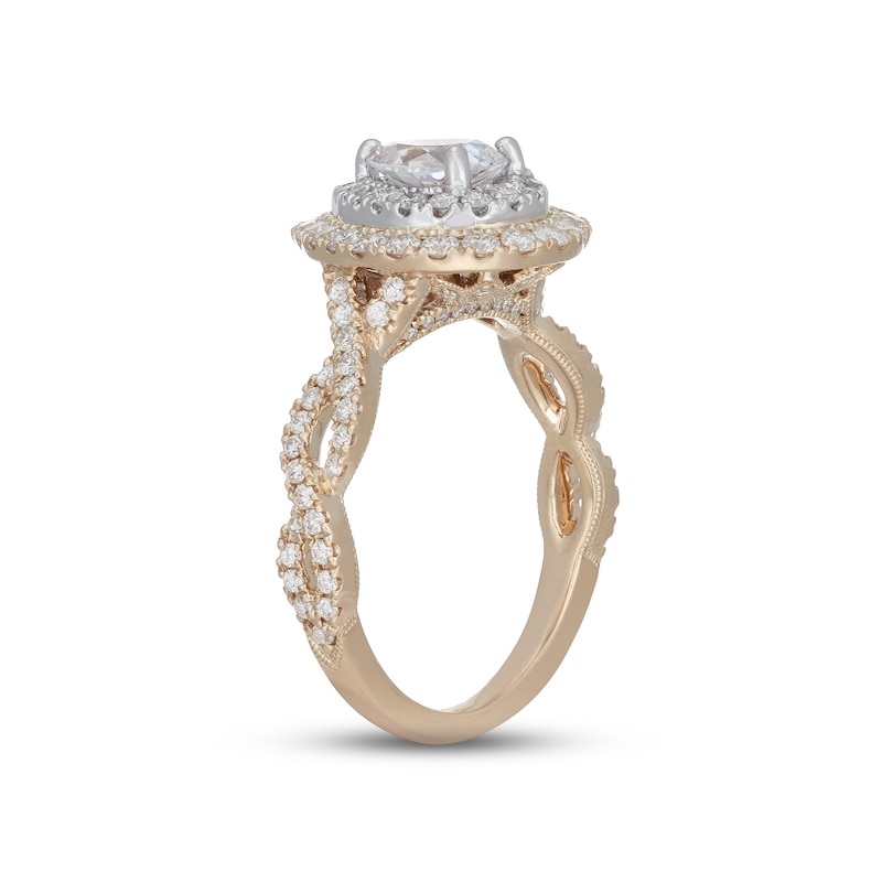 Neil Lane Diamond Engagement Ring 1-1/2 ct tw Two-Tone Gold Plated