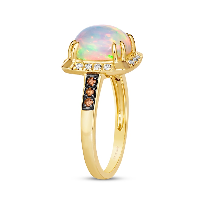 Le Vian Cushion-Cut Opal Ring 1/5 ct tw Diamonds Honey Gold Plated