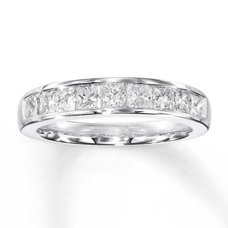 Anniversary Band 1 ct tw Princess-cut Diamonds White Gold Plated