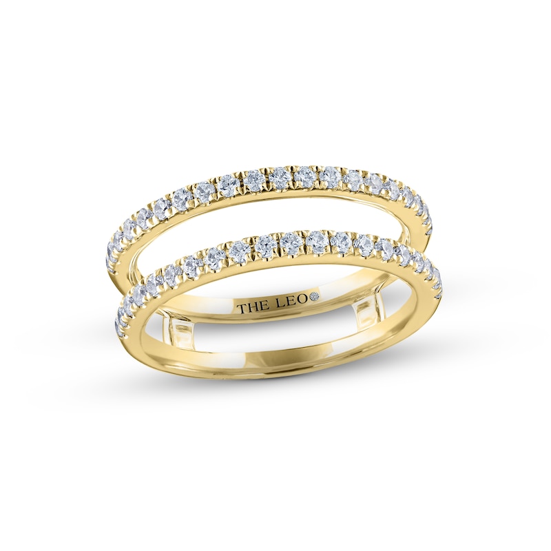THE LEO Diamond Enhancer Ring 1/2 ct tw Round-cut Yellow Gold Plated