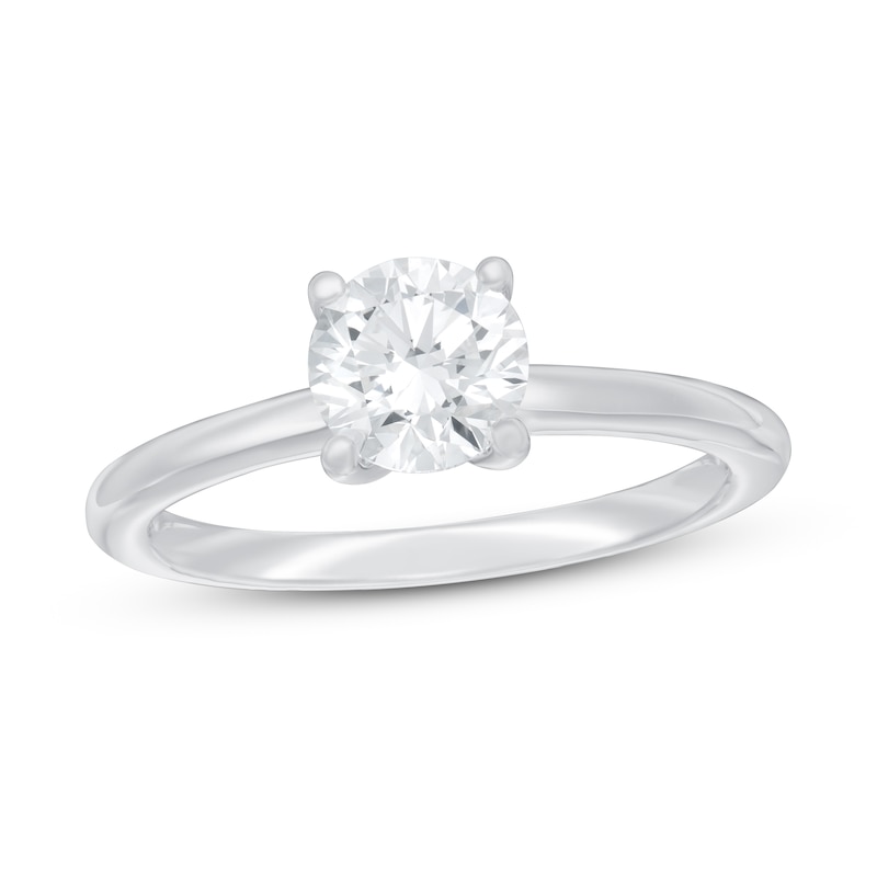 Lab-Created Diamonds by Solitaire Engagement Ring 1 ct tw White Gold Plated