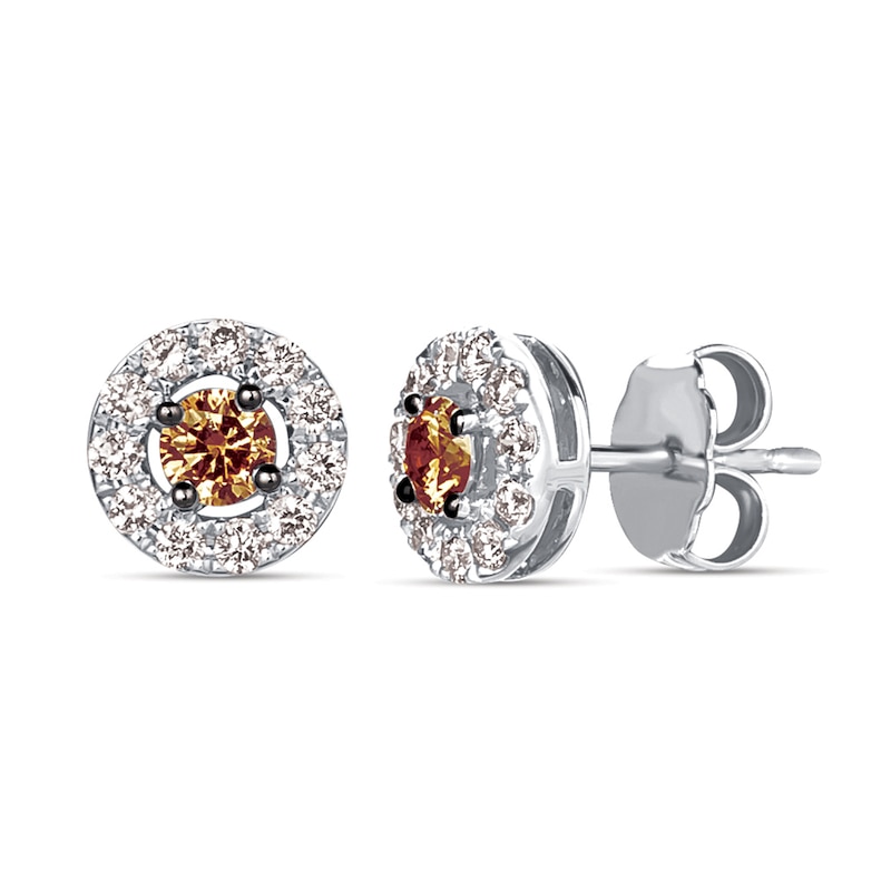 Le Vian Diamond Earrings 1/2 ct tw Vanilla Gold Plated