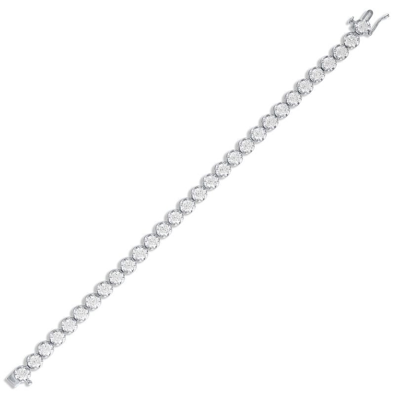 Lab-Created Diamonds by Line Bracelet 10 ct tw White Gold Plated 7"