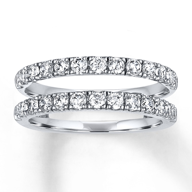 Diamond Enhancer Band 1 ct tw Round-cut White Gold Plated