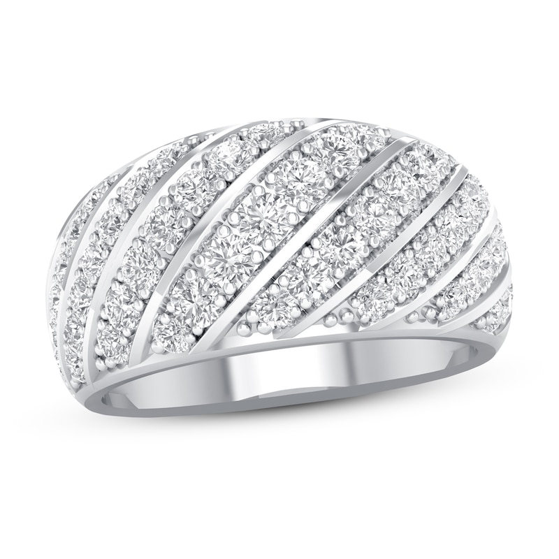 Diamond Anniversary Band 1 ct tw White Gold Plated