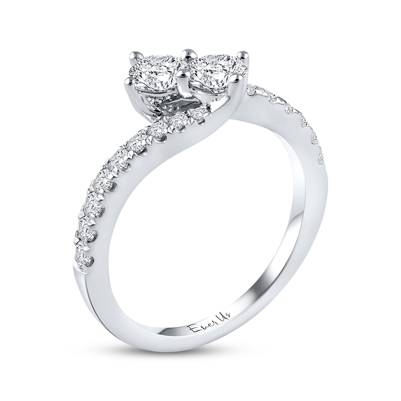 Ever Us Diamond Ring 1 ct tw Round-cut White Gold Plated