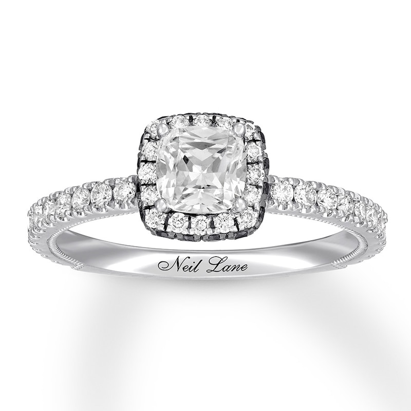 Neil Lane Cushion-cut Diamond Engagement Ring 1-1/4 ct tw White Gold Plated