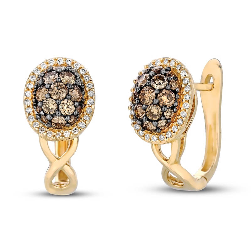 Le Vian Diamond Earrings 1 ct tw Honey Gold Plated