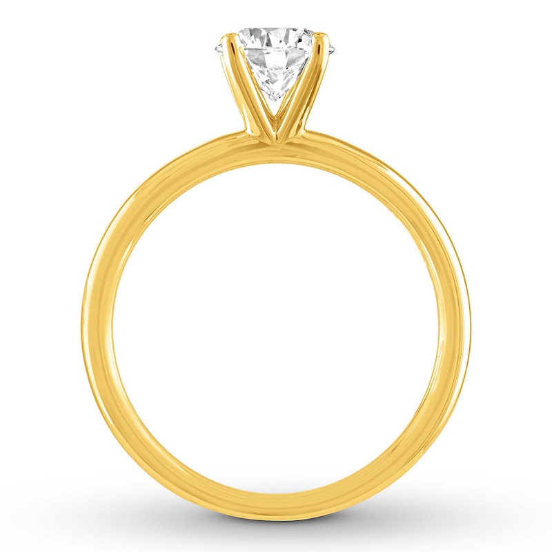 THE LEO Diamond Artisan Ring 1 Carat Yellow Gold Plated