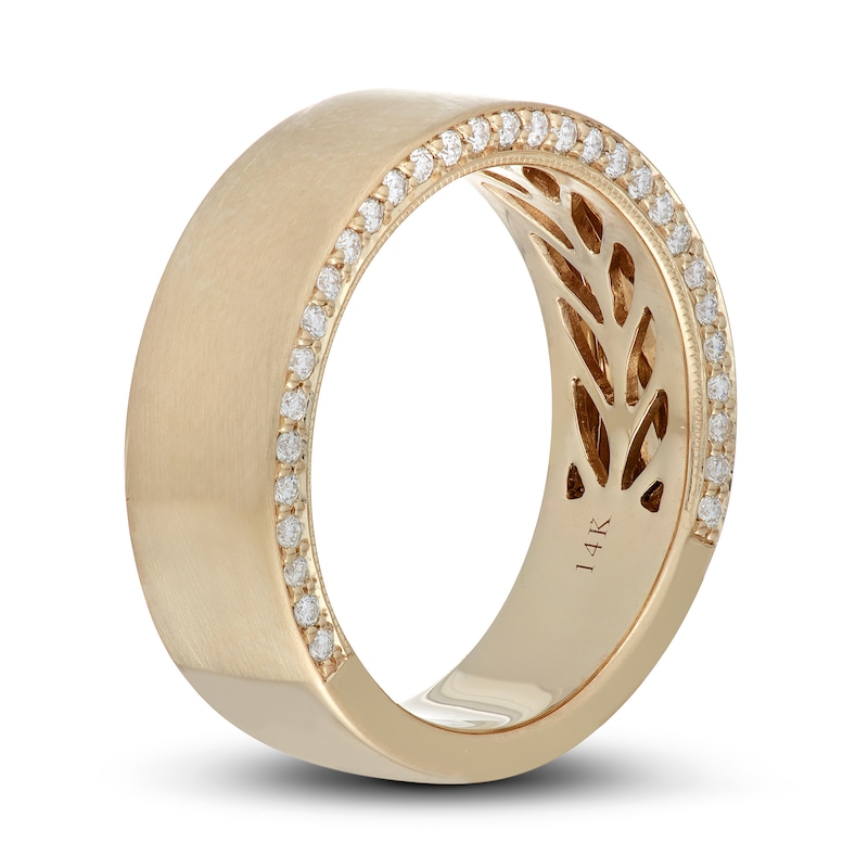 Neil Lane Men's Diamond Wedding Band 1/2 ct tw Round-cut Yellow Gold Plated