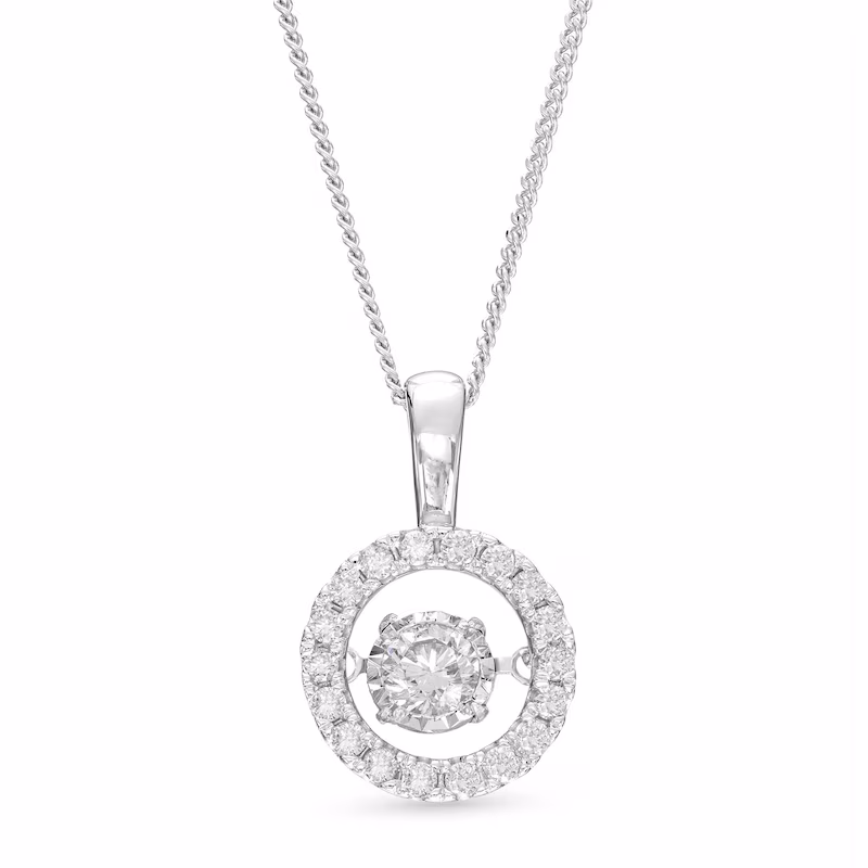 Unstoppable Love Necklace 1/2 ct tw 10K White Gold 19"