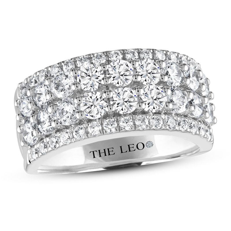 THE LEO Diamond Anniversary Ring 2 ct tw Round-cut White Gold Plated