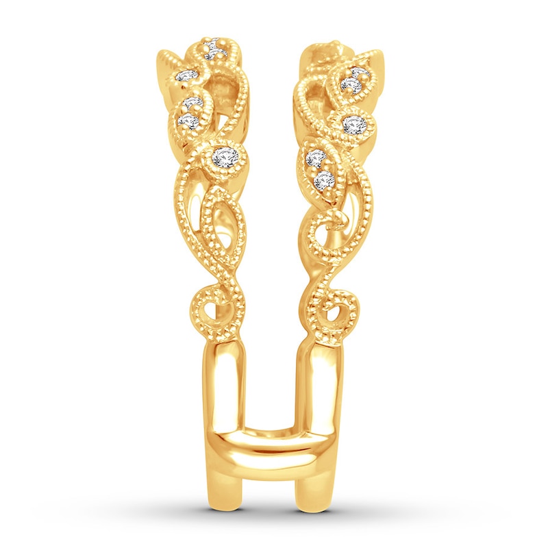 Diamond Enhancer Ring 1/6 ct tw Yellow Gold Plated