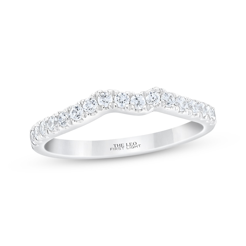THE LEO First Light Diamond Wedding Band 1/3 ct tw White Gold Plated
