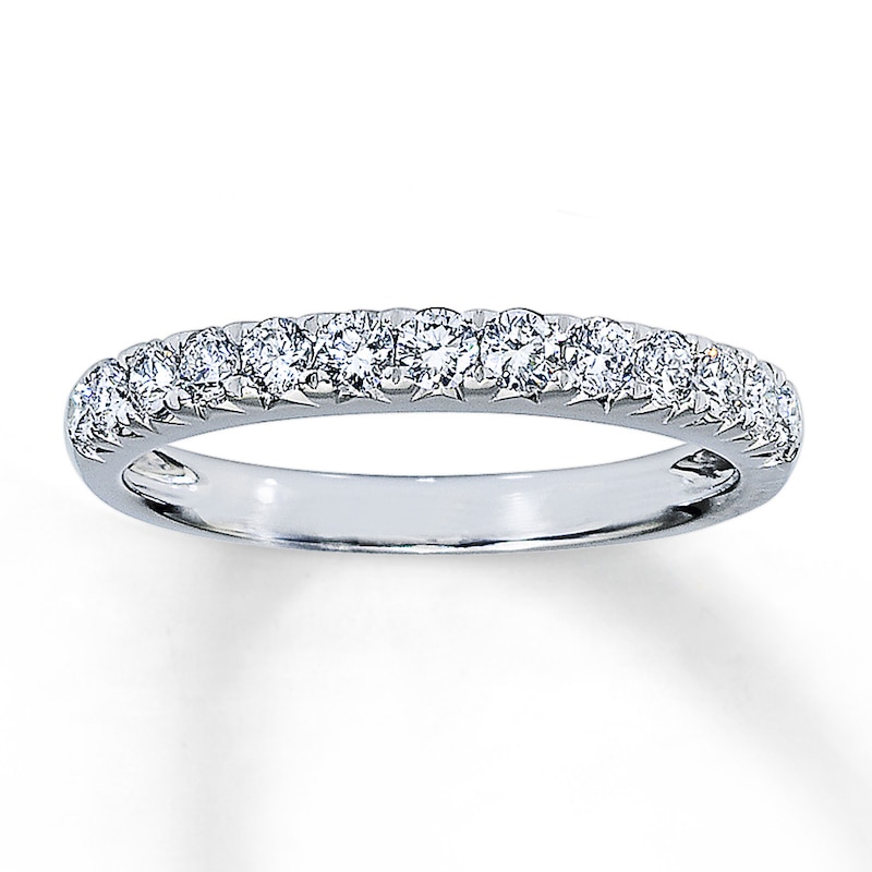 Diamond Anniversary Band 1/2 ct tw Round-cut White Gold Plated