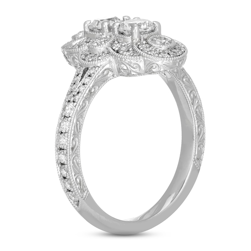 Neil Lane Round-cut Diamond Engagement Ring 1 ct tw White Gold Plated