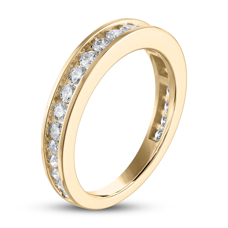 Diamond Wedding Band 3/4 ct tw Round-cut Yellow Gold Plated
