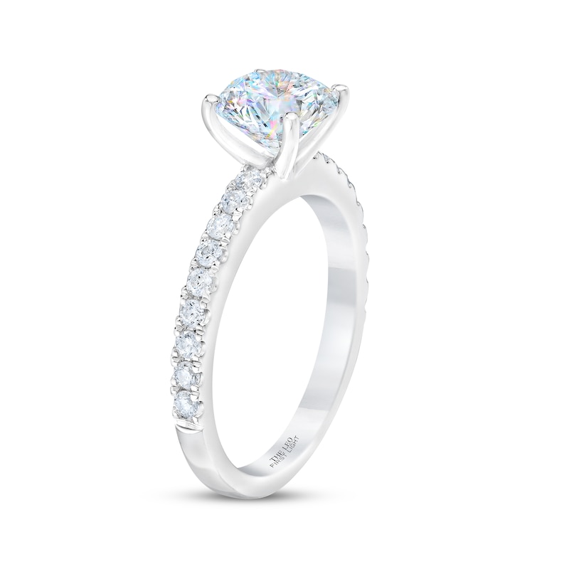 THE LEO First Light Diamond Engagement Ring 1-7/8 ct tw White Gold Plated