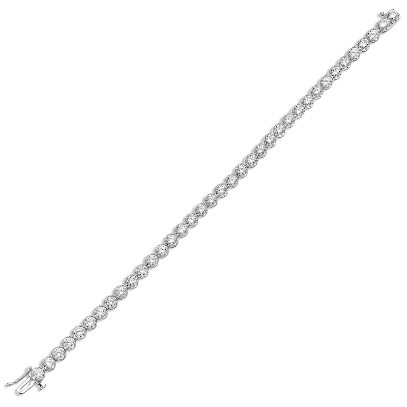 Lab-Created Diamonds by Line Bracelet 7 ct tw White Gold Plated 7"