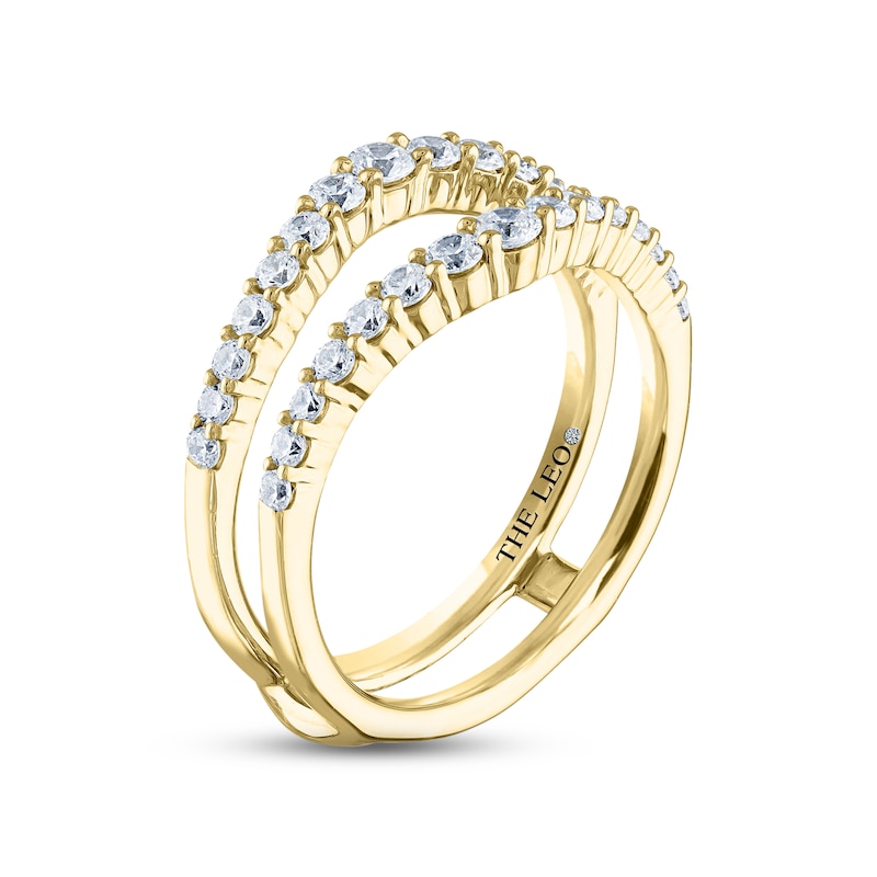THE LEO Diamond Enhancer Ring 3/4 ct tw Round-cut Yellow Gold Plated