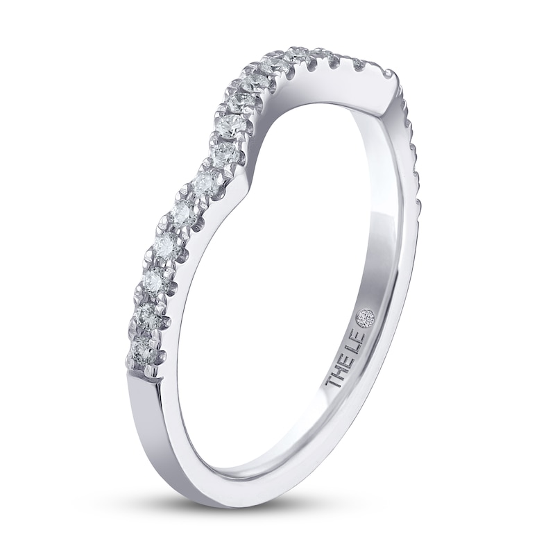 THE LEO Diamond Wedding Band 1/5 ct tw Round-cut White Gold Plated
