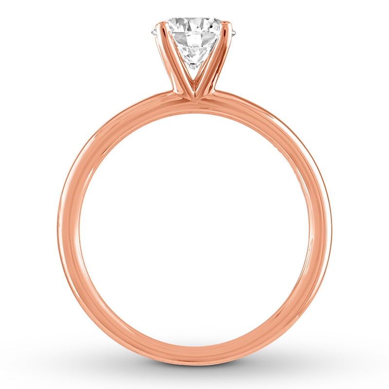 THE LEO Artisan Diamond Ring 1 ct tw Round-cut Rose Gold Plated