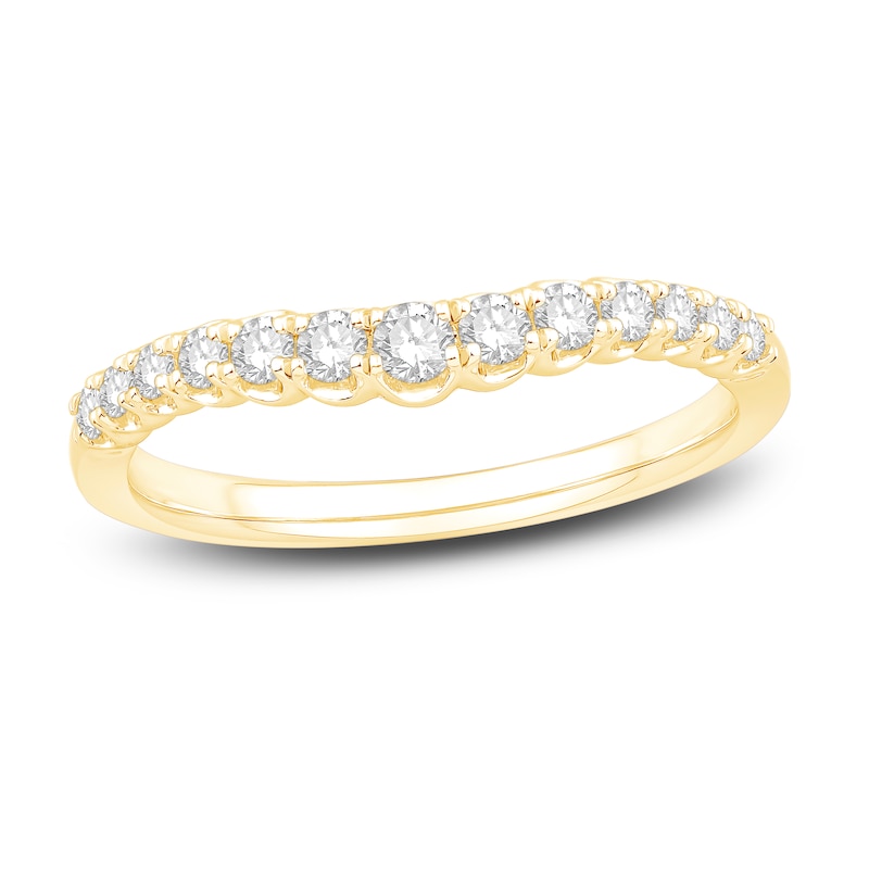Diamond Anniversary Band 1/3 ct tw Round-Cut Yellow Gold Plated