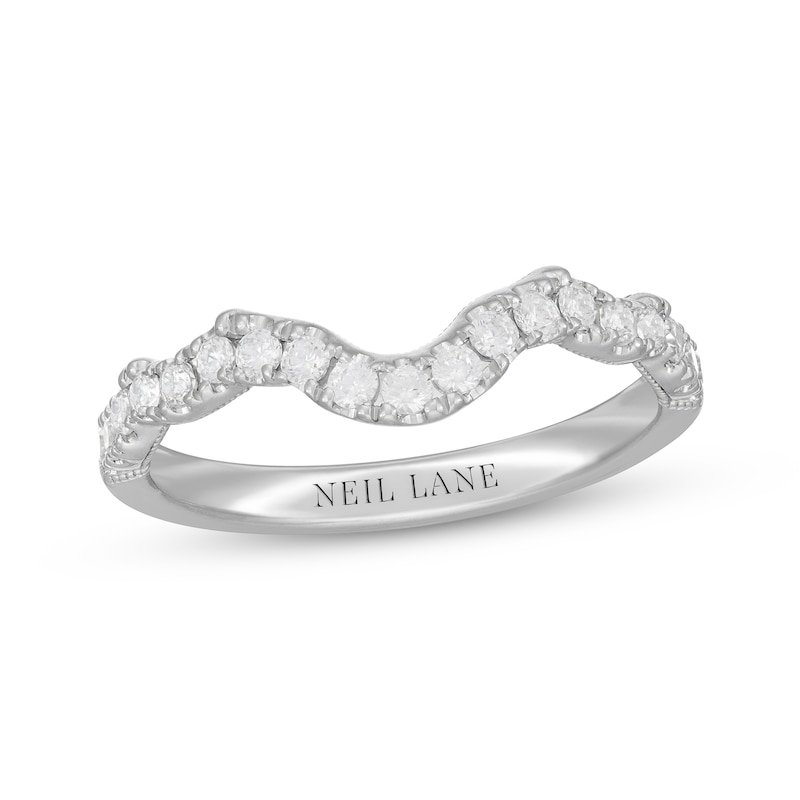 Neil Lane Diamond Wedding Band 1/3 ct tw Round-cut White Gold Plated