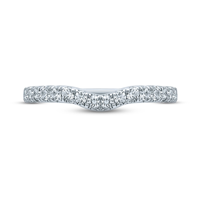 Monique Lhuillier Bliss Diamond Wedding Band 3/8 ct tw Round-cut White Gold Plated