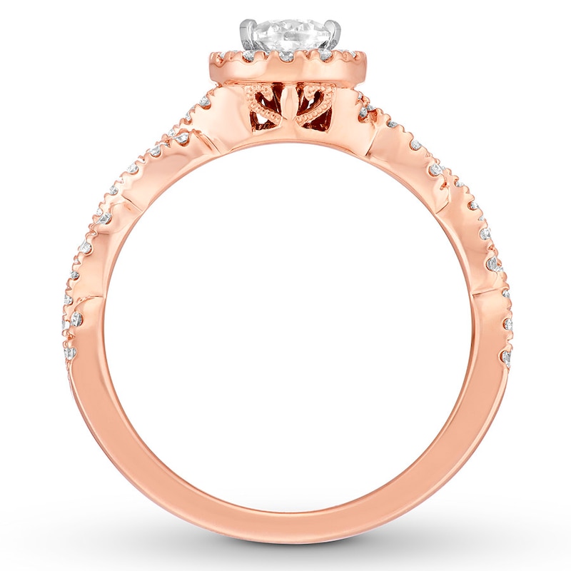 Neil Lane Engagement Ring 3/4 ct tw Diamonds Rose Gold Plated