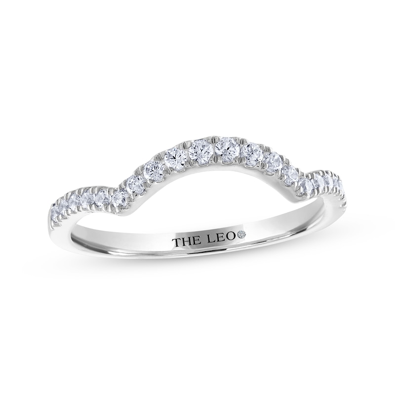 THE LEO Diamond Round-Cut Wedding Band 1/4 ct tw White Gold Plated