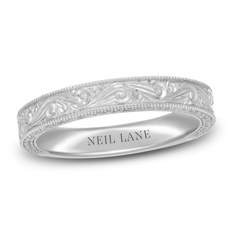 Neil Lane Gender Neutral Diamond Band 1/4 ct tw Round-Cut White Gold Plated