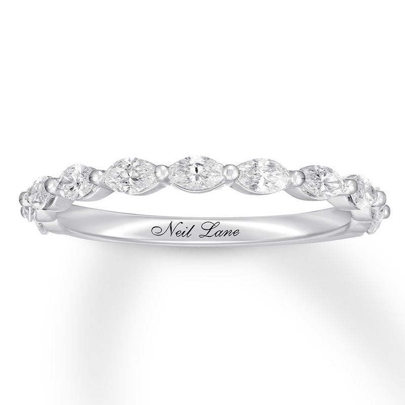 Neil Lane Premiere Diamond Anniversary Band 5/8 ct tw Round-cut White Gold Plated