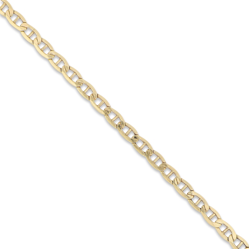 Semi-Solid Mariner Necklace Yellow Gold Plated 24"