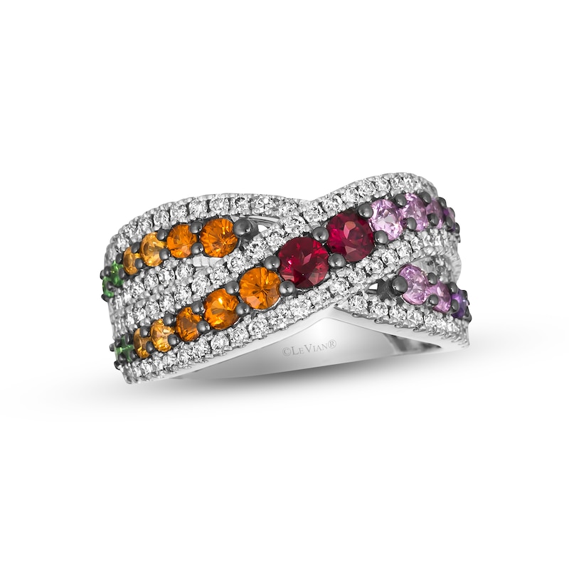 Le Vian Multi-Gemstone Ring 5/8 ct tw Diamonds Vanilla Gold Plated