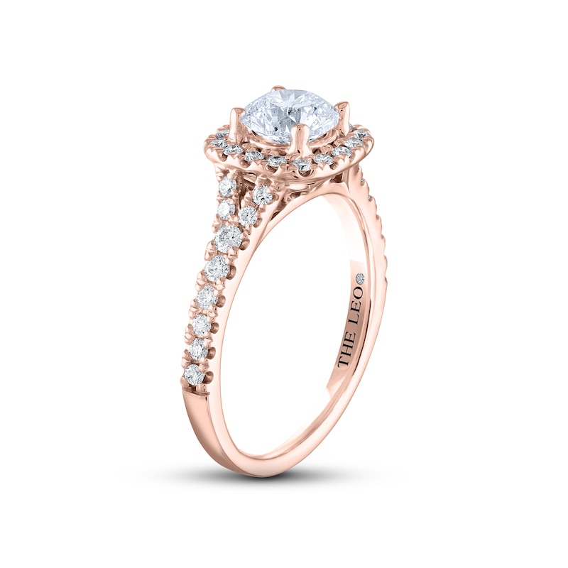 THE LEO Diamond Engagement Ring 1-1/3 ct tw Round-cut Rose Gold Plated