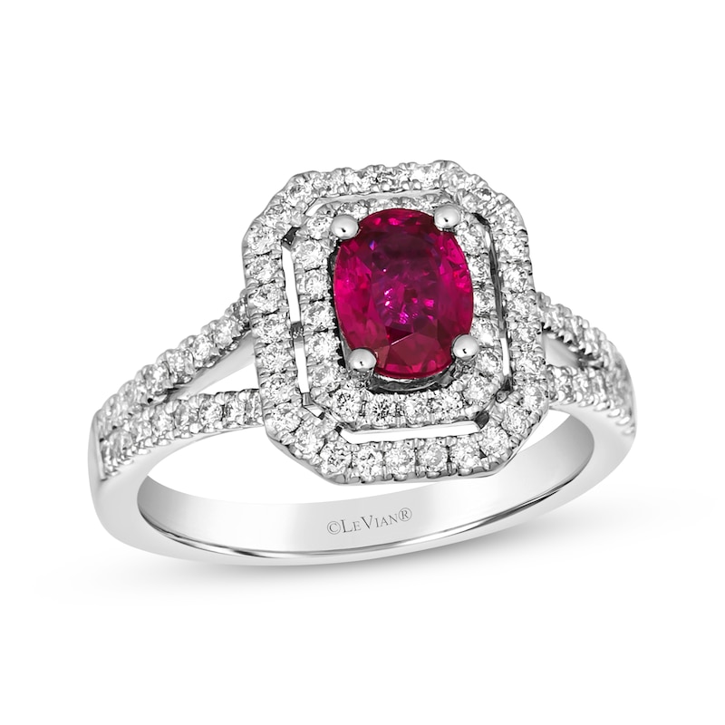 Le Vian Vault Ruby Ring 5/8 ct tw Diamonds Platinum