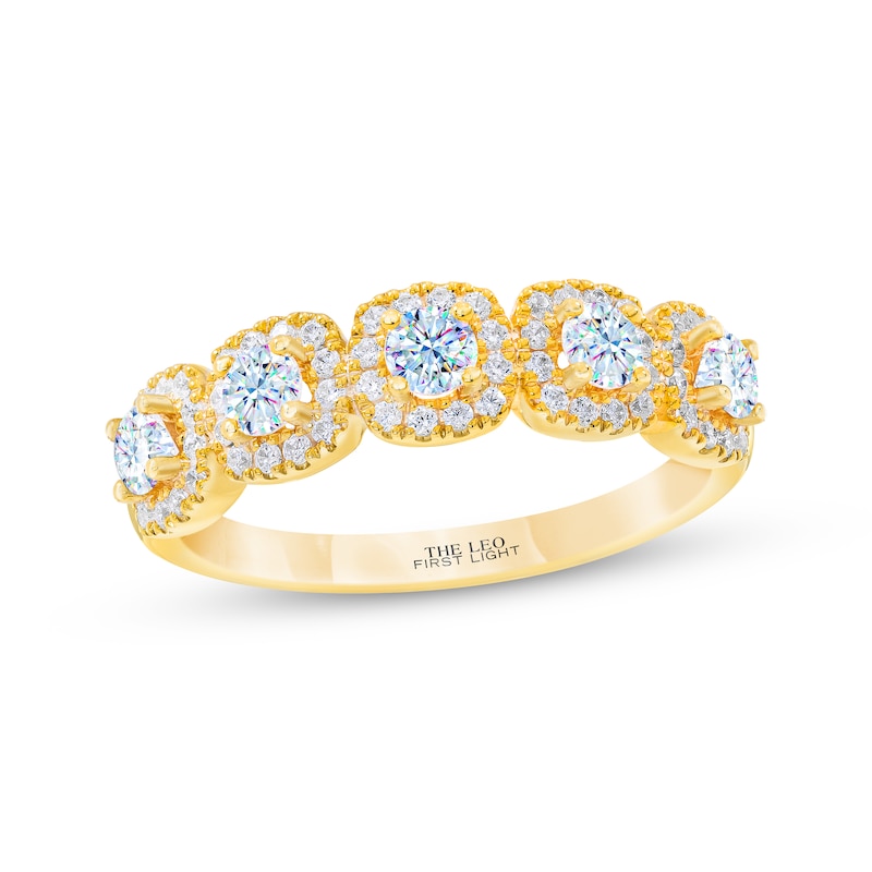THE LEO First Light Diamond Anniversary Band 3/4 ct tw Yellow Gold Plated