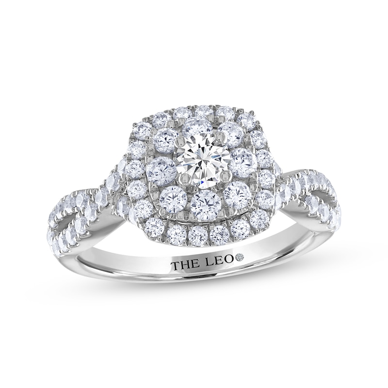 THE LEO Diamond Round-Cut Engagement Ring 1 ct tw White Gold Plated