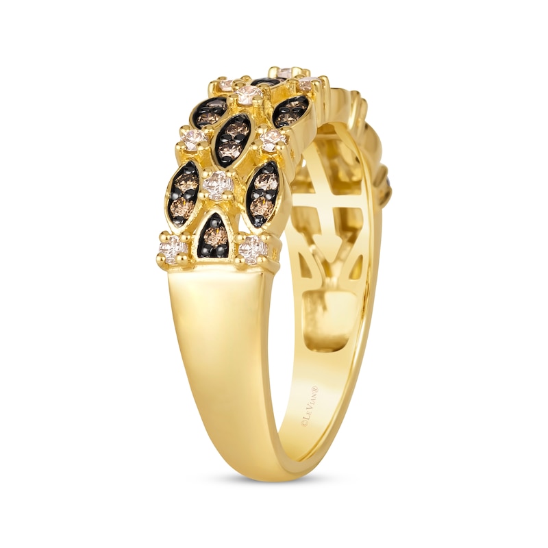 Le Vian Venetian Mosaic Diamond Ring 1/2 ct tw Honey Gold Plated