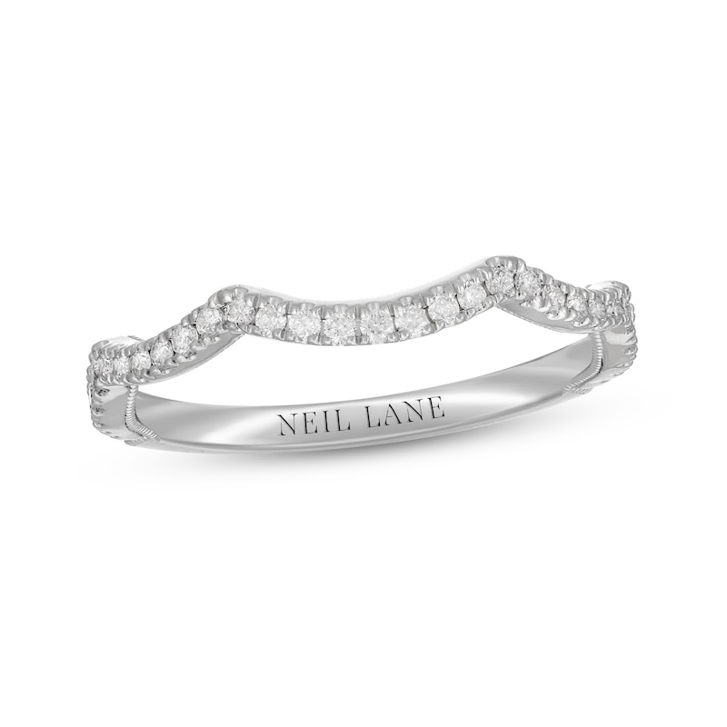 Neil Lane Diamond Wedding Band 1/4 ct tw Round-cut White Gold Plated
