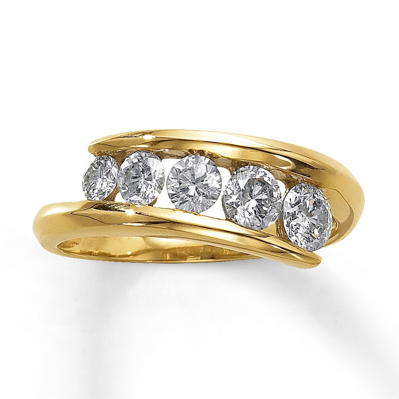 Ring 1 ct tw Diamonds Yellow Gold Plated
