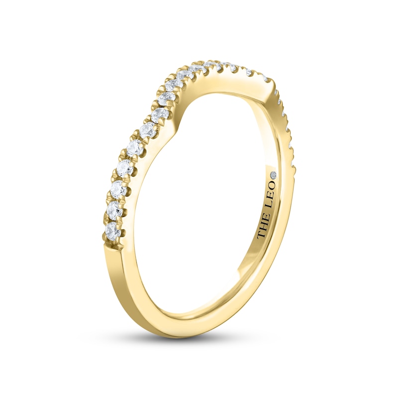 THE LEO Diamond Wedding Band 1/5 ct tw Round-cut Yellow Gold Plated