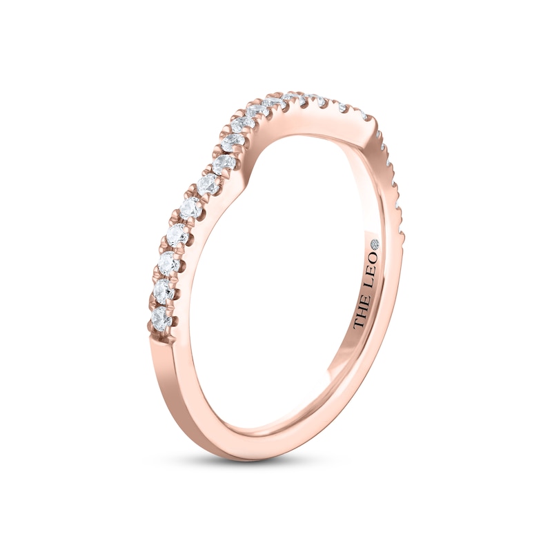 THE LEO Diamond Wedding Band 1/5 ct tw Round-cut Rose Gold Plated