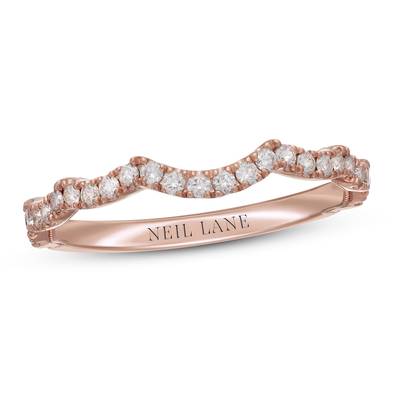 Neil Lane Diamond Wedding Band 1/3 ct tw Round-cut Rose Gold Plated