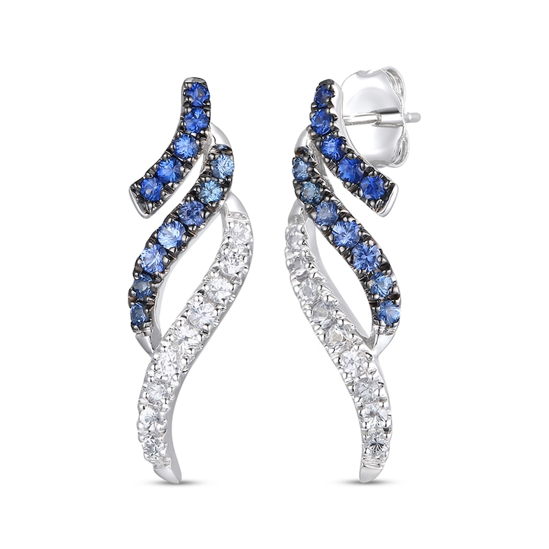 Le Vian Ombré Sapphire Earrings Vanilla Gold Plated