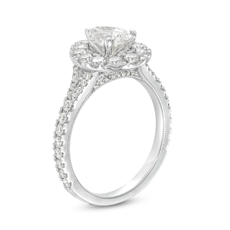 Neil Lane Diamond Engagement Ring 1-7/8 ct tw White Gold Plated